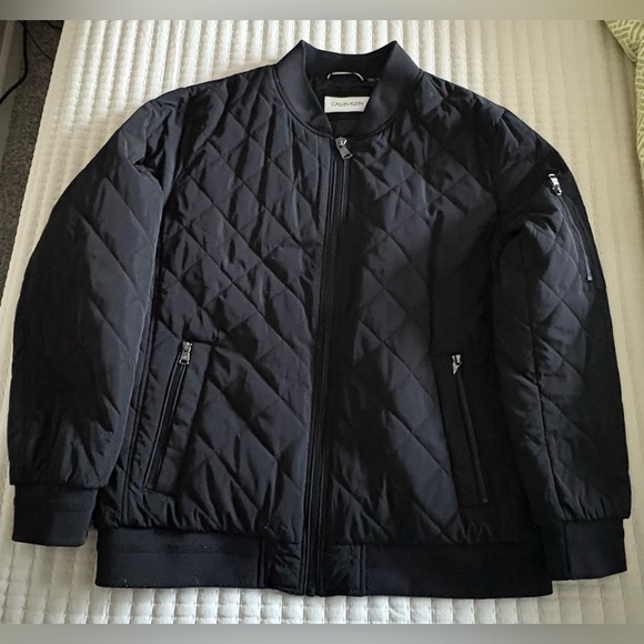 Calvin Klein Black Quilted Men's Bomber Jacket